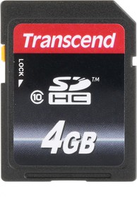 Фото 1/2 TS4GSDHC10, 4 GB SDHC SD Card, Class 10