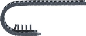 1400.038.075.0, 1400, e-chain Black Cable Chain - Flexible Slot, W51.5 mm x D28mm, L1m, 75 mm Min. Bend Radius, Igumid G