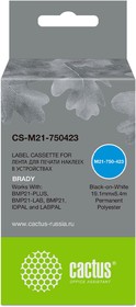 Фото 1/6 Картридж ленточный Cactus CS-M21-750423 черный для Brady BMP21-PLUS, BMP21-LAB