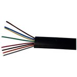 RND 475-00754, Telecommunication Cable PVC 8x 0.16mm² Bare Copper Black 100m