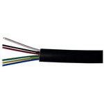 RND 475-00752, Telecommunication Cable PVC 6x 0.16mm² Bare Copper Black 100m