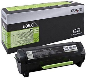 Фото 1/4 Картридж 505X для принтеров Lexmark MS410, MS510, MS610 черный (black). Ресурс 10000 стр (50F5X0E)
