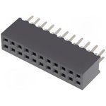 DS1065-03-2*11S8BV, Socket; pin strips; female; PIN:22; straight; 1.27mm; THT; 2x11