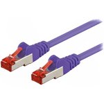 95460, Patch cord; S/FTP; 6; stranded; CCA; PVC; violet; 0.25m; 27AWG