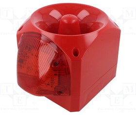Фото 1/4 PNC-0003, Сигнализатор: светозвуковой; 10-60ВDC; ксеноновая лампа; красный