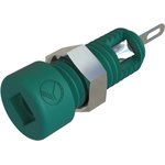 2 mm socket, solder connection, mounting Ø 5 mm, CAT O, green, 930308104