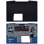 Клавиатура (топ-панель) для ноутбука Dell G3 3500 черная с черным топкейсом и ...