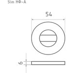 Завертка дверная НОРА-М НФ-А Slim - Белый