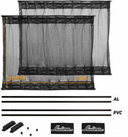 Солнцезащитные раздвижные шторки (70х42-47 см, черный цвет) ASPS-S-12