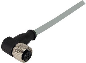 21348700390100, Harting Right Angle Female 3 way M12 to Unterminated Sensor Actuator Cable, 10m
