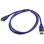 692904100000, USB 3.0 Cable, Male USB A to Male Micro USB B Cable, 1m