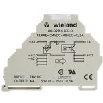 80.020.4100.0, flare DIN Rail Solid State Relay, 0.5 A Load, 53 V Load, 53 V Control
