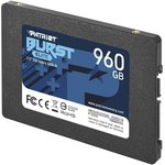 Накопитель SSD Patriot Burst Elite 960GB, SATA 2.5", PBE960GS25SSDR, 450/320, RET