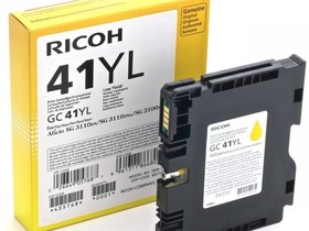 Фото 1/10 LE Картридж для гелевого принтера GC41YL желтый для Ricoh Aficio SG2100N/3110DN/DNw. Ресурс 600 стр (405768)