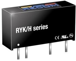 RYK-0505S/H, Isolated DC/DC Converters - Through Hole 1W 5Vin 5Vout 200mA