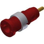 2 mm socket, solder connection, mounting Ø 8 mm, CAT III, red, 975459701