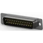 D-Sub plug, 25 pole, standard, equipped, straight, solder cup, 5-747912-2