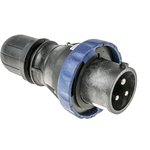 219.3233, IP66 Blue Cable Mount 2P + E Power Connector Plug ATEX, IECEx, Rated At 32A, 200 → 250 V