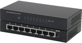 21.14.3521, Ethernet Switch, RJ45 Ports 8, 1Gbps, Unmanaged