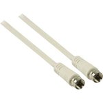 CSGP41000WT10, RF Cable Assembly, F Male Straight - F Male Straight, 1m, White