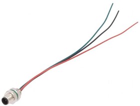 Фото 1/3 PXMBNI05FPM03AFL001, Straight Male 3 way M5 to Unterminated Sensor Actuator Cable, 100mm
