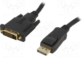 51963, Кабель, DisplayPort1.1, вилка DisplayPort, DVI-D (24+1) вилка, GOOBAY | купить в розницу и оптом