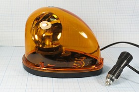 Стробоскоп 182x126x140мм, жёлто-оранжевый на магните, частота 0.5имп/сек,питание 12В, №8756 Y стробоскоп\ 12В\жел\0,5сек\ 182x126x140\KP182\