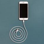 18-0000, USB-Lightning кабель для iPhone/PVC/white/1m// ОРИГИНАЛ (чип MFI)