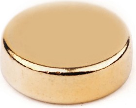 Фото 1/4 Неодимовый магнит диск 6х2 мм, золотой, 30шт, 9-1212065-030
