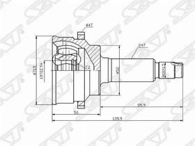 MA-14A44, Шрус наружный MAZDA DEMIO/FORD FESTIVA 96-02 ABS