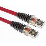 C6CPCS020-188HB, Cat6 Male RJ45 to Male RJ45 Ethernet Cable, S/FTP, Red LSZH Sheath, 2m