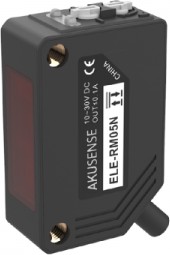 ELE-RM05N лазерный датчик рефлекторный, Sn=500см, NPN NO/NC, 10...30VDC, IP65, кабель 2м