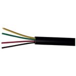 RND 475-00750, Telecommunication Cable PVC 4x 0.16mm² Bare Copper Black 100m