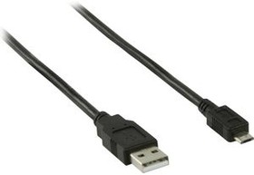 CCGP60500BK30, USB Cable USB-A Plug - USB Micro-B Plug 3m USB 2.0 Black