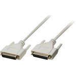 CCGP52100IV20, RS232 Cable D-SUB 25-Pin Male - D-SUB 25-Pin Male 2m Ivory