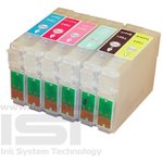 31683, Картриджи перезаправляемые Epson Stylus Photo P50 комплект 6 штук. (ПЗК T801-806)