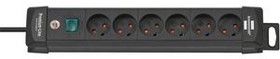 1156005016, Outlet Strip Premium-Line 6x DK Type K Socket - DK Type K Plug Black 3m