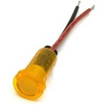 655-1303-103F, LED Panel Mount Indicators 0.5in SnapIn PCB FLAT YELLOW