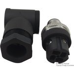 SACC-M12MRS- 3PECON-PG11-M, SENSOR/ACTUATOR PLUG, R/A, M12, 4POS