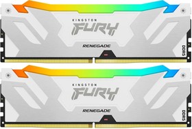 Фото 1/3 Оперативная память Kingston Fury Renegade KF568C36RWAK2-32 DDR5 - 2x 16ГБ 6800МГц, DIMM, White, Ret