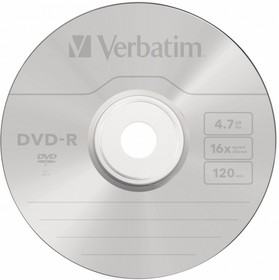Фото 1/5 Оптический диск DVD-RW VERBATIM 4.7Гб 4x, 10шт., cake box [43552]