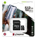 SDCS2/512GB, Флеш карта microSD 512GB Kingston microSDXC Class 10 UHS-I U3 ...