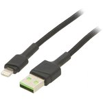 KABGC05, Кабель, USB 2.0, вилка Apple Lightning, вилка USB A, 1,2м, черный