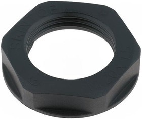 Counter nut, M16, 22 mm, black, 53119110