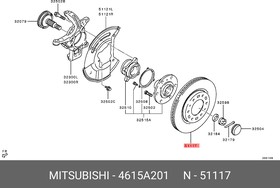 Диск тормозной (Спереди) Mitsubishi L200 05- / Pajero 06-11