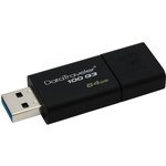 Флеш Диск Kingston 64Gb DataTraveler 100 G3 DT100G3/64GB USB3.0 черный