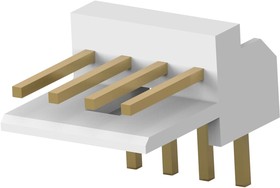 Фото 1/2 176153-4, Pin Header, R/A, Wire-to-Board, 2.5 мм, 1 ряд(-ов), 4 контакт(-ов), Through Hole Right Angle, EI