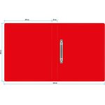 Папка на 2-х кольцах Buro -ECB413/2RRED A4 пластик 0.5мм красный
