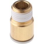 KQ2S10-02AS, KQ2 Series Straight Threaded Adaptor, R 1/4 Male to Push In 10 mm ...