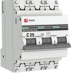 MCB4763-3-25C-pro, Circuit breaker 3P 25A (C) 4.5kA VA 47-63 PROxima